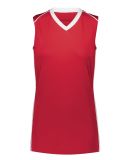 Augusta Sportswear 1688 Girls' Rover Jersey in Scarlet/ white