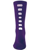 Augusta Sportswear 6091 Colorblocked Crew Socks in Purple/ white