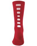 Augusta Sportswear 6091 Colorblocked Crew Socks in Red/ white