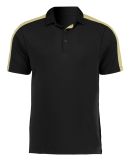 Augusta Sportswear 5028 Two-Tone Vital Polo in Black/ vegas gold