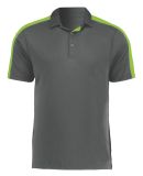 Augusta Sportswear 5028 Two-Tone Vital Polo in Graphite/ lime