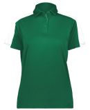 Augusta Sportswear 5029 Women's Two-Tone Vital Pol in Dark green/ white