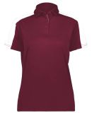 Augusta Sportswear 5029 Women's Two-Tone Vital Pol in Maroon/ white
