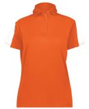 Augusta Sportswear 5029 Women's Two-Tone Vital Pol in Orange/ white