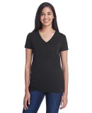 Threadfast Apparel 252RV Ladies' Invisible Stripe  BLCK INVSBL STRP