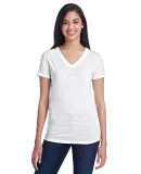 Threadfast Apparel 252RV Ladies' Invisible Stripe  WHT INVSBL STRP