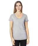 Threadfast Apparel 200RV Ladies' Ultimate V-Neck T HEATHER GREY