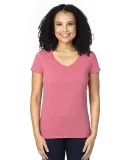 Threadfast Apparel 200RV Ladies' Ultimate V-Neck T RED HEATHER
