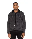 Threadfast Apparel 372J Unisex Sherpa-Lined Denim  BLACK DENIM/ BLK