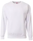 A4 Apparel N5259 Men's Sprint Tech Fleece Crewneck WHITE