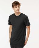 M&O Knits 6500M Unisex Vintage Garment-Dyed T-Shir in Black