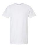 M&O Knits 6500M Unisex Vintage Garment-Dyed T-Shir in White