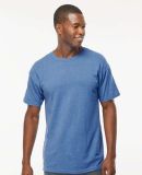 M&O Knits 4800 Gold Soft Touch T-Shirt in Heather royal