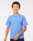 M&O Knits 4850 Youth Gold Soft Touch T-Shirt in Carolina blue
