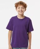 M&O Knits 4850 Youth Gold Soft Touch T-Shirt in Purple