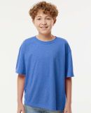 M&O Knits 4850 Youth Gold Soft Touch T-Shirt in Heather royal