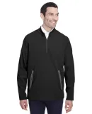 North End NE401 Men's Quest Stretch Quarter-Zip BLACK/ CARBON