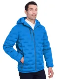 North End NE708 Men's Loft Puffer Jacket OLYM BLU/ CRBN