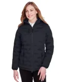 North End NE708W Ladies' Loft Puffer Jacket BLACK/ CARBON