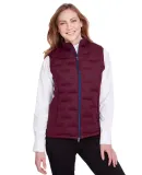 North End NE709W Ladies' Loft Pioneer Hybrid Vest BURG/ BG H/ OL B