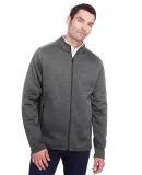 North End NE712 Men's Flux 2.0 Full-zip Jacket CARBON HTHR/ BLK