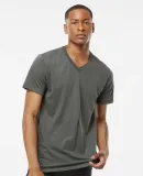 0207TC Tultex Blend V-Neck in Charcoal