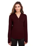 North End NE400W Ladies' Jaq Snap-Up Stretch Perfo in Burgundy