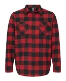 Independent Trading Co. EXP50F Flannel Shirt Red/ Black