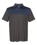 Izod 13GG004 Colorblocked Space-Dyed Polo in Asphalt/ navy