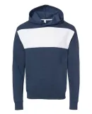 Jerzees 98CR Nublend® Billboard Hooded Sweatshirt Indigo Heather/ White