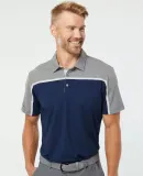 Adidas Golf Clothing A512 Ultimate Colorblock Polo Collegiate Navy/ Grey Two/ Grey Five Melange