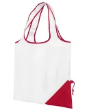 Gemline 1182 Latitiudes Foldaway Shopper Tote WHITE/ RED