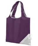 Gemline 1182 Latitiudes Foldaway Shopper Tote PLUM/ SILVER