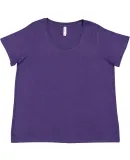 LA T 3816 Ladies' Curvy Fine Jersey T-Shirt in Vintage purple