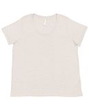 LA T 3816 Ladies' Curvy Fine Jersey T-Shirt in Natural heather