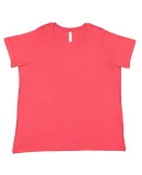 LA T 3816 Ladies' Curvy Fine Jersey T-Shirt in Vintage red