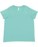 LA T 3816 Ladies' Curvy Fine Jersey T-Shirt in Saltwater