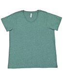 LA T 3816 Ladies' Curvy Fine Jersey T-Shirt in Ice blackout