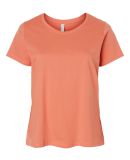 LA T 3816 Ladies' Curvy Fine Jersey T-Shirt in Sunset