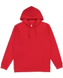 LA T 6926 Adult Pullover Fleece Hoodie in Red