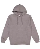 LA T 6926 Adult Pullover Fleece Hoodie in Granite heather