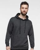 LA T 6926 Adult Pullover Fleece Hoodie in Black leopard