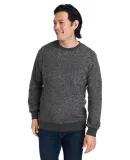 J America 8712 Aspen Fleece Crewneck Sweatshirt Charcoal Speck