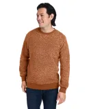 J America 8712 Aspen Fleece Crewneck Sweatshirt Rust Speck