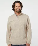 J America 8715 Traverse Snap Pullover Oatmeal Herringbone