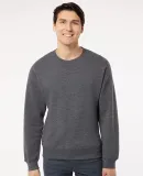 J America 8870 Triblend Fleece Crewneck Sweatshirt Black Triblend