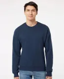 J America 8870 Triblend Fleece Crewneck Sweatshirt True Navy Triblend