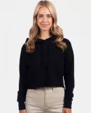 Next Level Apparel 9384 Ladies' Cropped Pullover H BLACK