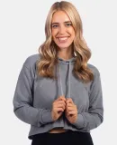 Next Level Apparel 9384 Ladies' Cropped Pullover H HEATHER GRAY