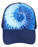 Tie-Dye 9200 Adult Trucker Hat in Blue ocean